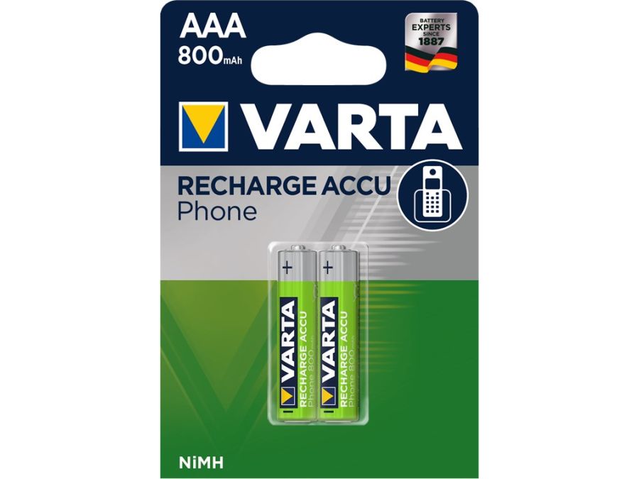 NiMH AAA/HR03 batteri - 1,2V / 800mAh (2 stk.)