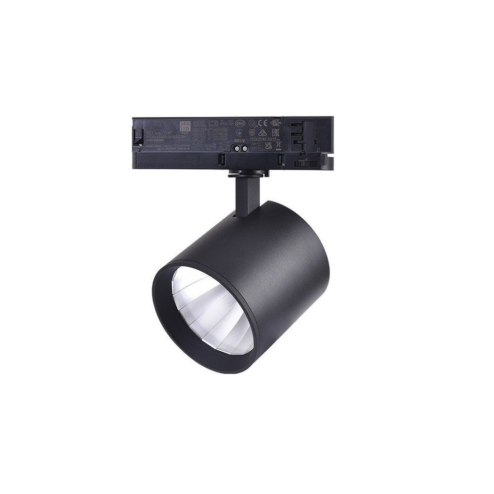 LEDlife 30W sort skinnespot med høj farvegengivelse (RA 90) og effektivitet (175 lm/W)