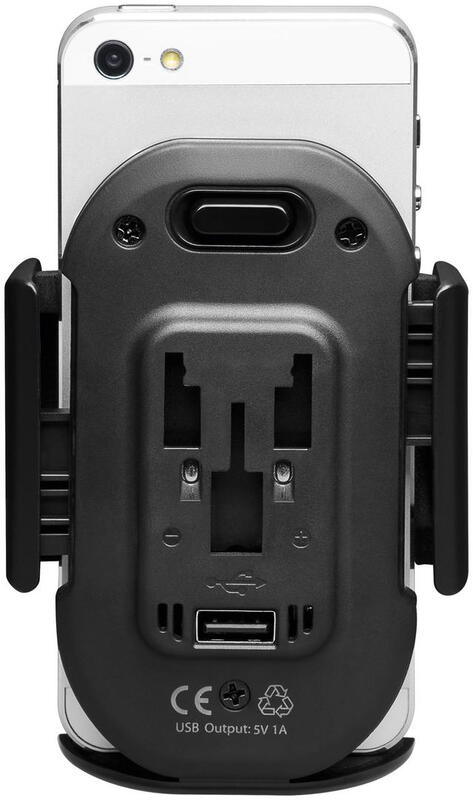 Universal mobil svanehalsholder m. USB ladestik - 5V / 1A