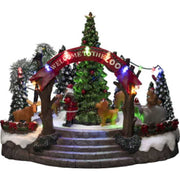 Silhuet Julemotiv Zoo 19 varmhvide LED musik