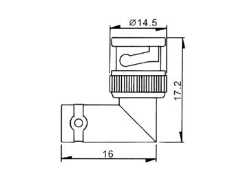 BNC han til BNC hun, 90°