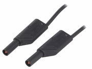 Kontaktbeskyttet testledning, 2x4mm, Stabelbar, Sort (1m)