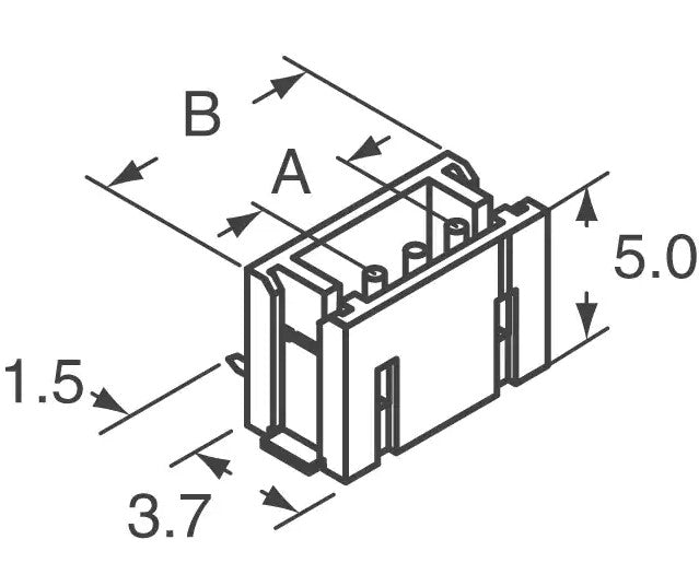 Ledning-til-print fatning - JST ZH, 2pol, 1,5mm benafs. SMT