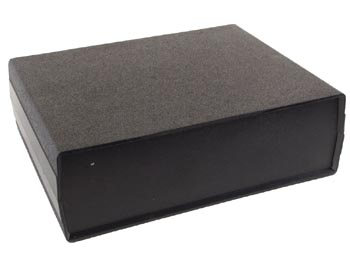 ABS instrumentkabinet - Sort/sort (200x160x65mm)