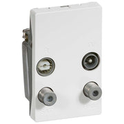 Fuga TV/R/Sat & retur slutd TD253 hvid