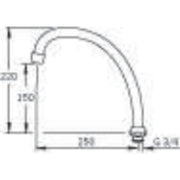 ORAS SVINGTUD 250MM 3/4"