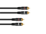 Phonokabel, prof. - 2 x RCA han > 2 x RCA han (0,6m)