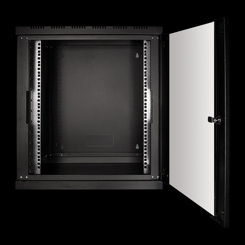 19" væg-rackskab - 12U B600xD560mm (Single) Sort