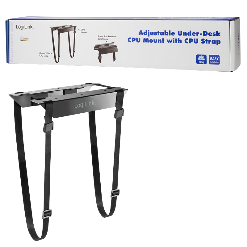 Monteringsbeslag/ophæng til PC - med straps, maks. 10kg