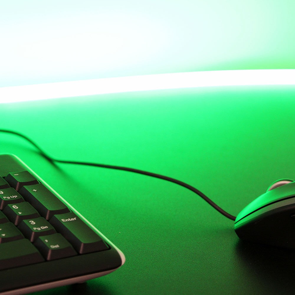 Vandtæt Grøn Neon COB Strip - 5m, 230V, IP67, 288 LED, 11,5W/m, Klippes hver 50cm