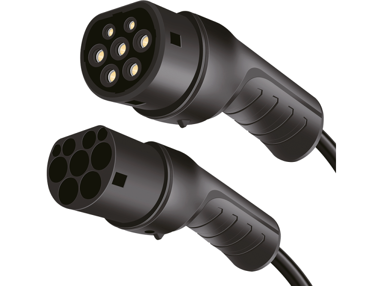 EV Ladekabel, Type 2 3-fase, 20A 11kW, m. taske (7,5m)