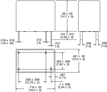 Miniature relæ - 5VDC 10A, 1 x slutte (SPST-NO) 4-ben 2,54mm