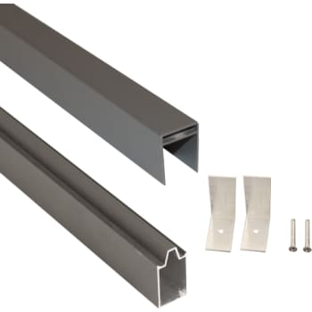 NSH Royal top-/bundskinne-sæt, sort aluminium