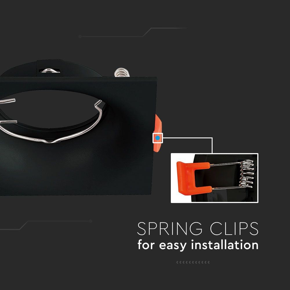 V-Tac Pro GU10 pære - kvadrat, sort, 3 års garanti