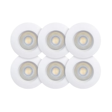 Sabina Low profile CCT 6-pack Downlight ISO Mat Hvid 2700K/3000K/4000K 560/590/560lm 4,9W Indendørs/
