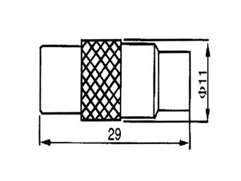 TV antenneadapter - COAX han til RCA(phono) hun
