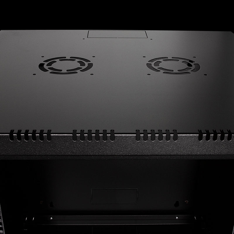 19" væg-rackskab - 12U B600xD560mm (Single) Sort