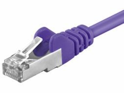 FTP netværkskabel - Skærmet CAT5e, 2xRJ45, VIOLET (1m)