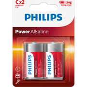 PHILIPS Power alkaline batteri, C LR14, 2 stk.