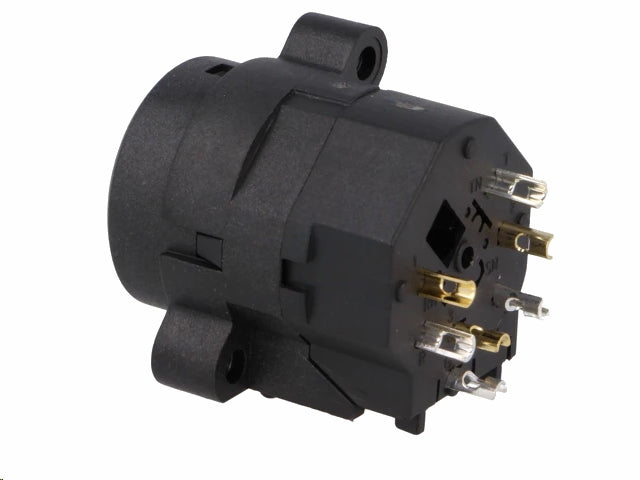 XLR/JACK combo fatning m. stel, loddeben