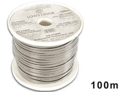 Højttalerledning - 2x1mm² CU, grå/sort (metervare)