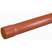 Letbek 32/28 mm PE-kabelrør med muffe, glat/glat, 6 m, orange