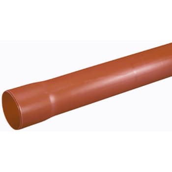 Letbek 32/28 mm PE-kabelrør med muffe, glat/glat, 6 m, orange