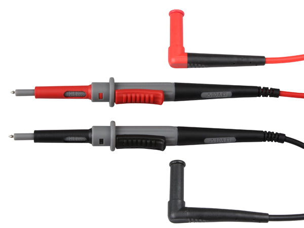 Silikone testprobesæt - 2mm/4mm banan, 10A, CAT IV (1m)