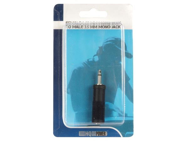 3,5mm mono JACK han til 6,35mm mono JACK hun