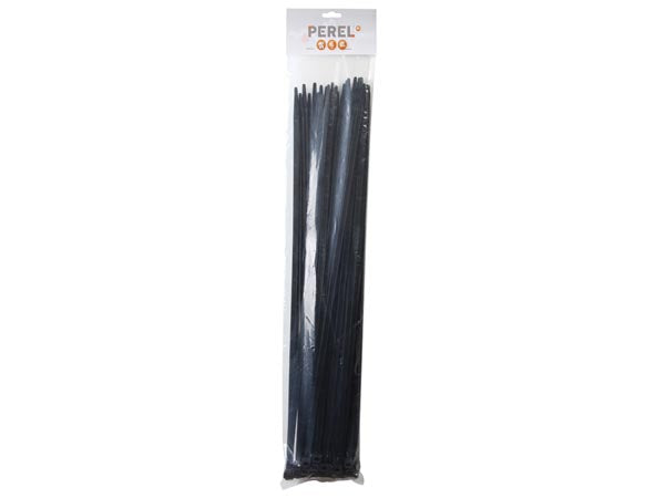 Kabelstrips - 9x610mm, Sort (50 stk.)