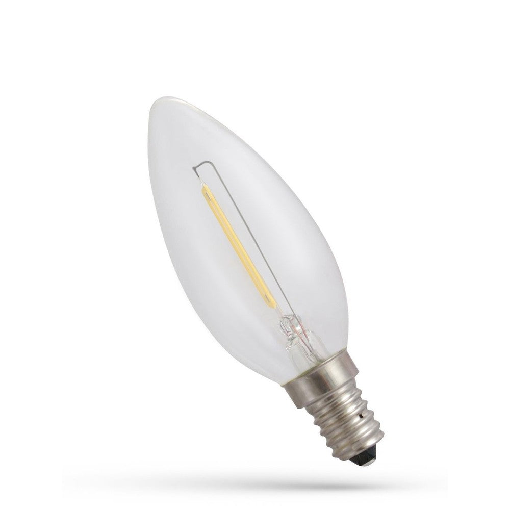 Spectrum 1W LED kertepære - C35, kultråd, ekstra varm hvid, 1800K, E14