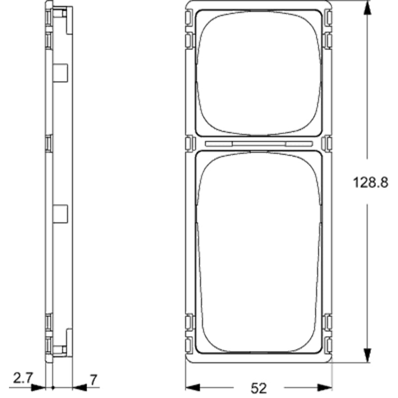 LK Fuga teknisk monteringsramme SLIM 2½m