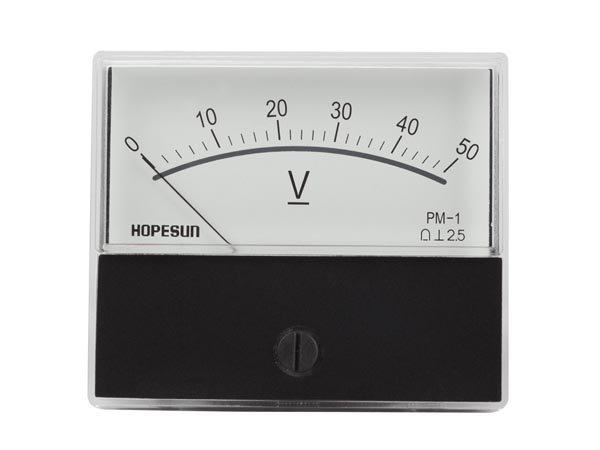 Analog spændings-panelmeter - 50Vdc (70x60mm)