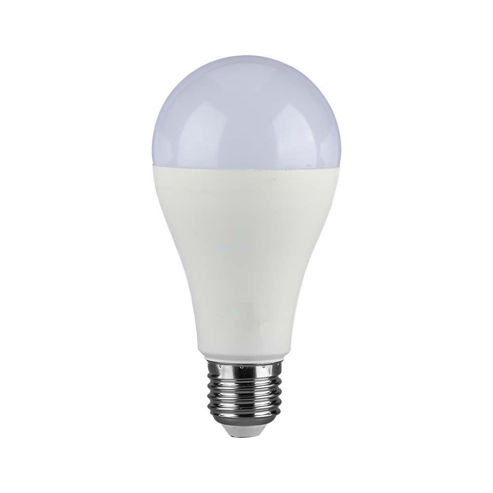 A65 LED Plast Pære 15W E27 - 3000K, 200D, 1521lm, RA80 - Energibesparende og holdbar belysning til hjemmet.