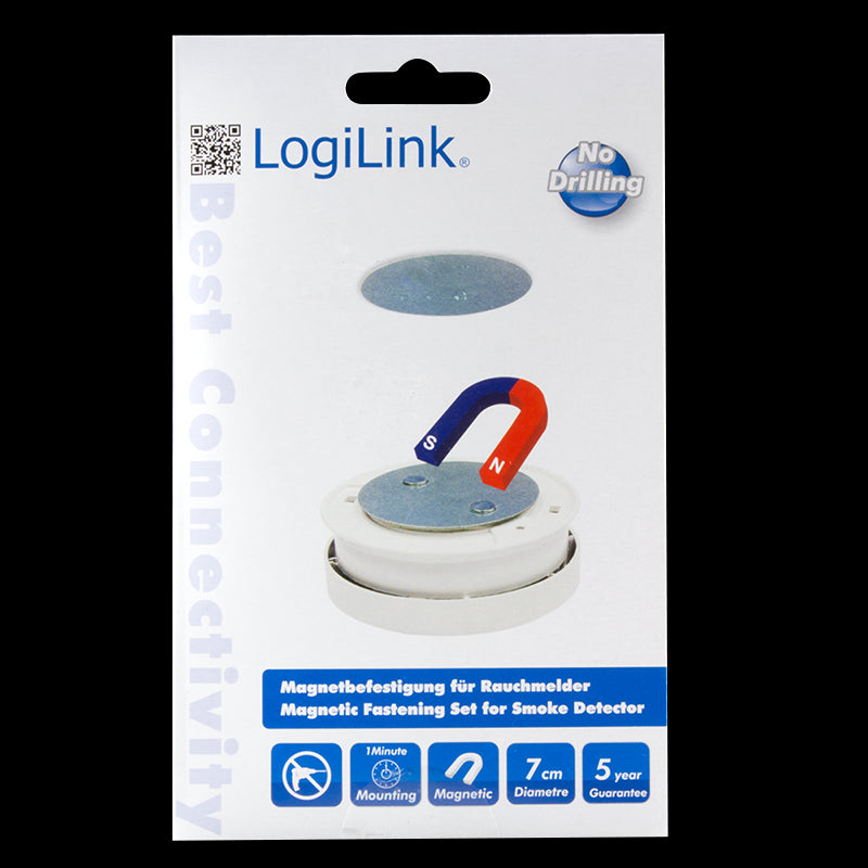 Magnetisk holder til røgalarm, Ø7cm