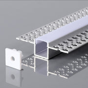 Monteringssæt med diffuser til LED-strip - Sølv Hus, 2000x55x15mm