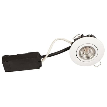 Ida LP 230V Dæmpbar Flimmerfri 6.2W 3000K Ra95 IP44 Mat Hvid Rund.