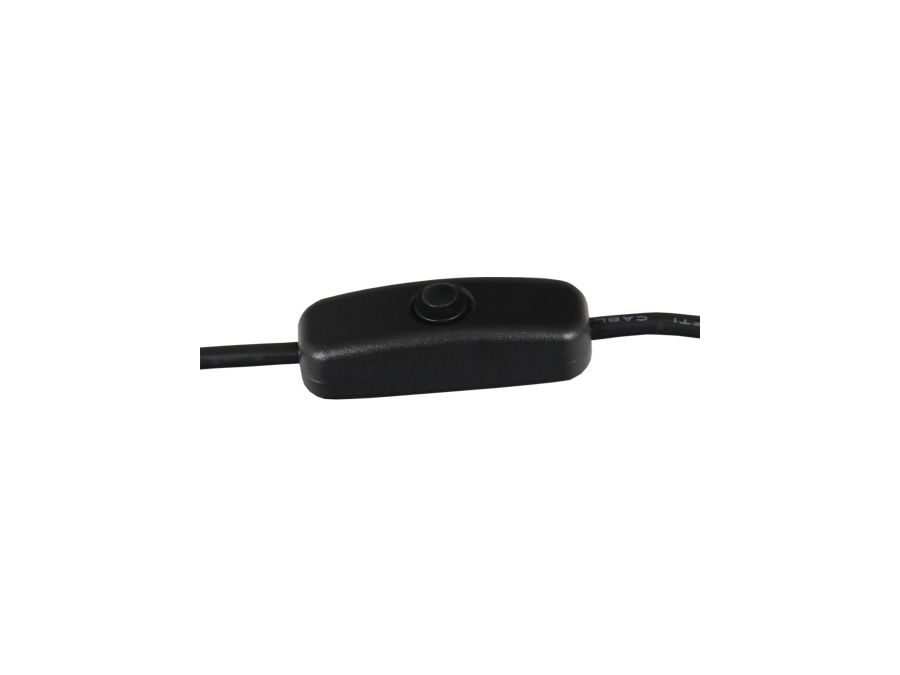 USB-A til Micro USB-B strømkabel m. tænd/sluk-knap (1,5m)