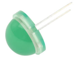 20mm JUMBO LED - 2 pin, Grøn diffus (40mcd)