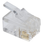 RJ9/RJ10 Modular telefonstik 4P4C, til flad kabel (10 stk.)