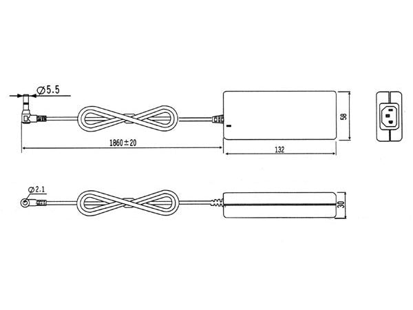 Netadapter - Switchmode, stabiliseret, 18Vdc / 3,9A (70W)