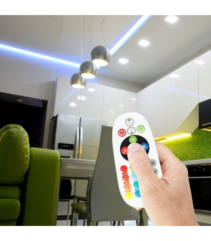 RGB kontroller med fjernbetjening - memory funktion, infrarød, 12V (72W), 24V (144W)