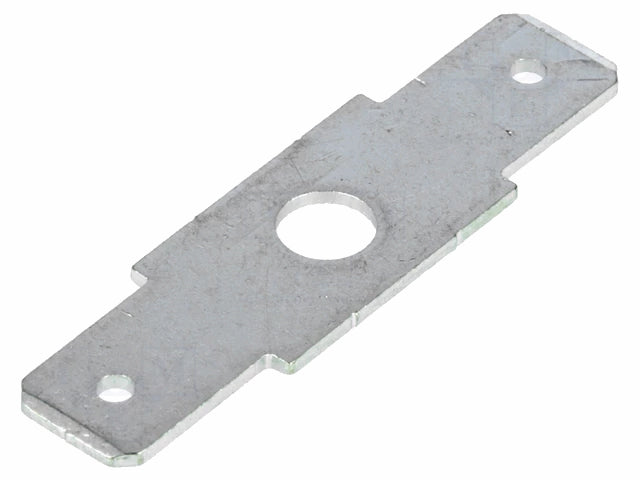 Dobbelt spadeterminal - 2 x 6,3mm han, M4 hul