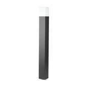 V-Tac Sort Firkantet Havelampe - 80 cm, IP54, GU10 Fatning, Uden Lyskilde - 230V, 35W, 3 Års Garanti