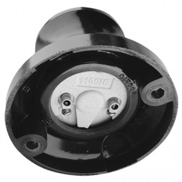 Lige E27 væg/loftfatning max 75W - sort