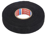 Lærredstape - 19mm bred / 250µm, 105°C, Sort (25m)