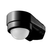 Justerbar hjørne infrarød bevægelsessensor med sort hus og IP65 beskyttelse (maks. 600W LED)