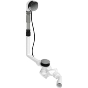 Duravit af- & overløbssæt Quadroval, krom, afløb siden l:530mm