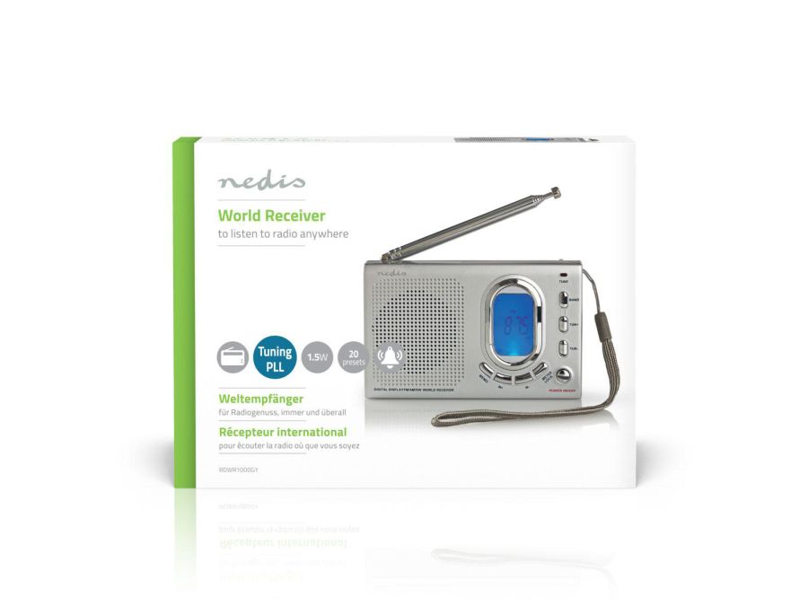 Bærbar AM/FM radio - Med vækkeur