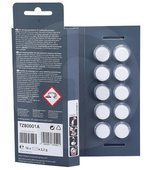 Rengøringtablets til Siemens EQ kaffemaskine (10 stk.)